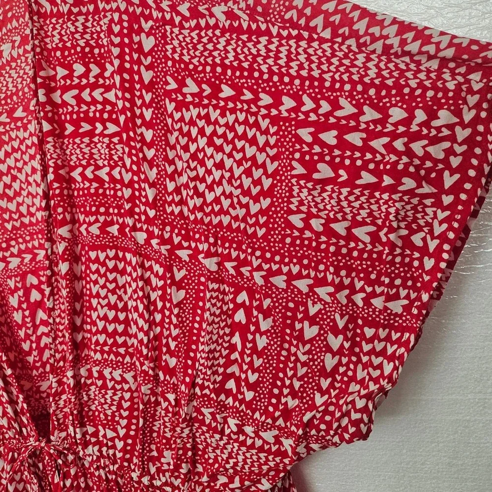 Victoria's Secret red and white heart robe. Size S